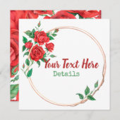 Floral slaat de datum op Save The Date (Voorkant / Achterkant)