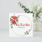  Floral slaat de datum op Save The Date (Staand voorkant)
