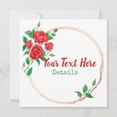  Floral slaat de datum op Save The Date (Voorkant)