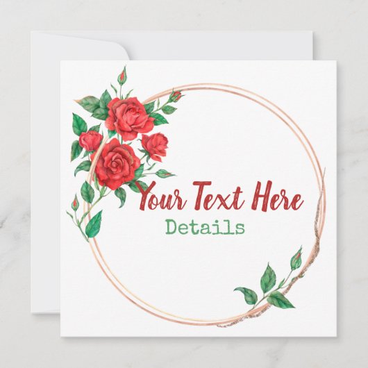  Floral slaat de datum op Save The Date (Voorkant)