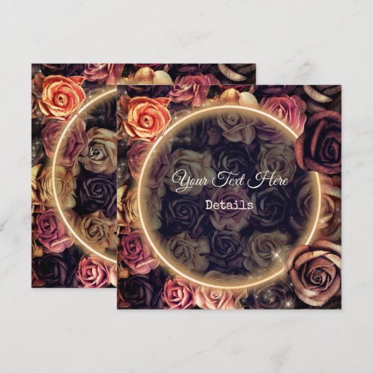  Floral slaat de datum op Save The Date (Voorkant / Achterkant)