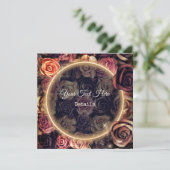  Floral slaat de datum op Save The Date (Staand voorkant)