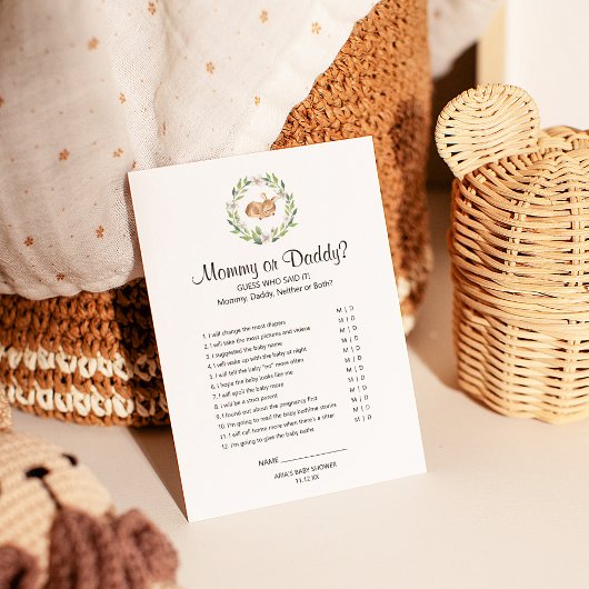 Floral Slapend Deer Mam of Papa Game Flyer