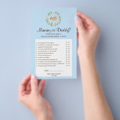 Floral Slaping Deer Boy Mummy of Dad Game Flyer (Hand)