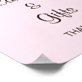 Floral Slaping Deer Girl Baby Kaarten en cadeautje Poster (Hoek)