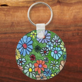 Floral Sleutelhanger "Fun Floral #2" (Voorkant)
