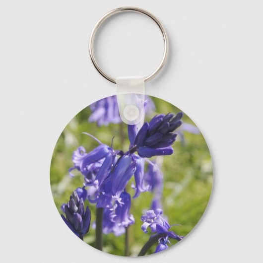 Floral Sleutelhanger met Bluebell Flowers (Voorkant)
