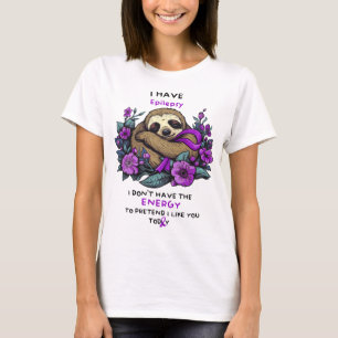 Floral Sloth Epilepsie Awareness Shirt, Epilepsie T-shirt