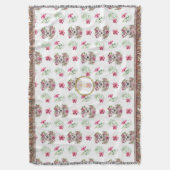 Floral SLOTH Monogram Pattern Girls Nursery Room Deken (Voorkant Verticaal)