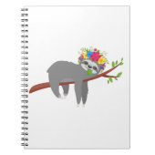  Floral Sloth Notitieboek (Voorkant)
