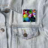 Floral small, 1¼ inch Button ronde (In situ)