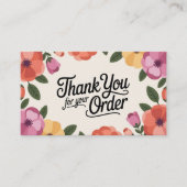 Floral Small Business Thank You Visitekaartje (Voorkant)