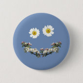 Floral Smile Ronde Button 5,7 Cm (Voorkant)