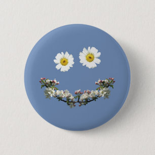 Floral Smile Ronde Button 5,7 Cm