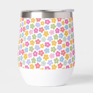 Floral Smiles Vibrant Colorful Playful Pastel