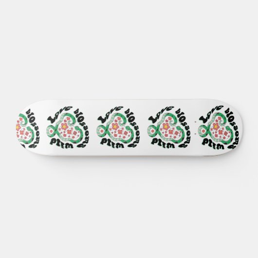 Floral Snake: love blossoms wild Persoonlijk Skateboard (Horizontaal)