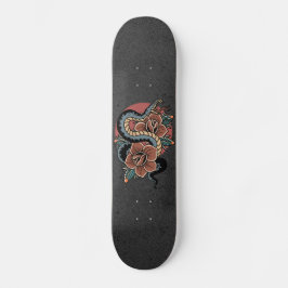 Floral Snake Mystic Grunge Illustratie Esoteric Persoonlijk Skateboard