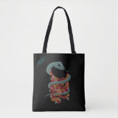 Floral Snake Wrap - Uw Initialen Tote Bag (Voorkant)