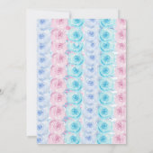 Floral Snow Falk Princess Birthday Invitation Kaart (Achterkant)