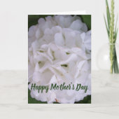 Floral Snowball Bloom Happy Mothers Day Kaart (Voorkant)