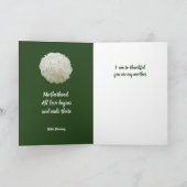 Floral Snowball Bloom Happy Mothers Day Kaart (Binnen)