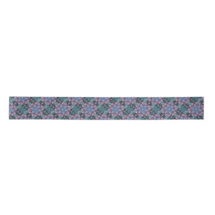 Floral Snowflake Roze Blauw Groen Satijnen Lint