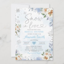 Floral Snowflake Winter Vrijgezellenfeest Invite9 