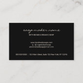 Floral Soap Making Black Roze Visitekaartje (Achterkant)