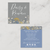 Floral social media vierkante visitekaartje (Voorkant / Achterkant)