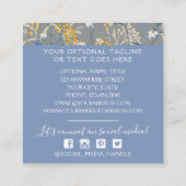 Floral social media vierkante visitekaartje (Achterkant)