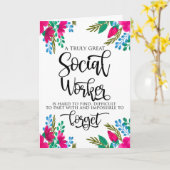 Floral Social Work Month Kaart (Gele Bloem)