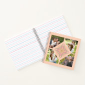 Floral Soft peach kaleidoscopic Script Best Mom  Notitieboek (Binnen)