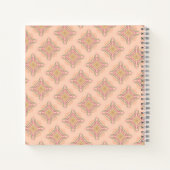 Floral Soft peach kaleidoscopic Script Best Mom  Notitieboek (Achterkant)