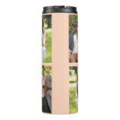 Floral Soft peach kaleidoscopic Script Best Mom  Thermosbeker (Achterkant)