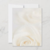 Floral Soft White Rose Wedding RSVP Kaartje (Achterkant)