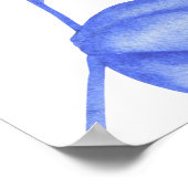 Floral Something Blue Bridal Shower Welcome Poster (Hoek)