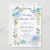 Floral Something Blue Wildflower Vrijgezellenfeest Kaart (Voorkant)