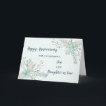 Floral Son & Daughter in Law Bruiloft Jubileum Kaart<br><div class="desc">Gelukkige trouwjubileumkaart voor schoonzoon en schoondochter met  lichtblauwe bloemen,  en oprechte vers.</div>