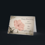 Floral Son & Daughter in Law Bruiloft Jubileum Kaart<br><div class="desc">Gelukkige trouwjubileumkaart voor schoonzoon en schoondochter met   roze bloemen,  en oprechte vers.</div>