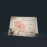 Floral Son & Daughter in Law Bruiloft Jubileum Kaart<br><div class="desc">Gelukkige trouwjubileumkaart voor schoonzoon en schoondochter met   roze bloemen,  en oprechte vers.</div>