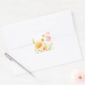 Floral Song I Vierkante Sticker (Envelop)