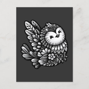 Floral Songbird Art Briefkaart