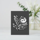 Floral Songbird Art Briefkaart (Staand voorkant)