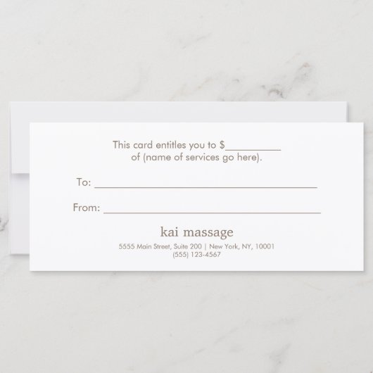 Floral Spa Turquoise Lotus Cadeaubon (Achterkant)