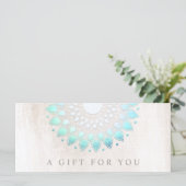 Floral Spa Turquoise Lotus Cadeaubon (Staand voorkant)