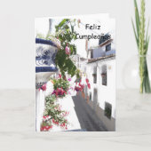 Floral Spain Birthday Kaart (Voorkant)