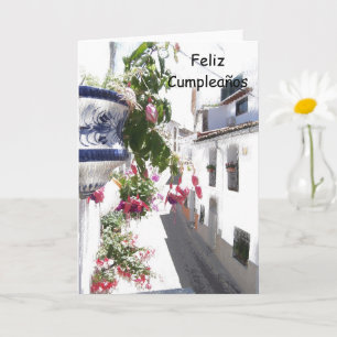 Floral Spain Birthday Kaart