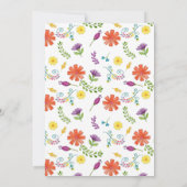 Floral Spain Fiesta Bridesmaids Luncheon Kaart (Achterkant)