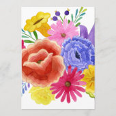 Floral Spain Fiesta Vrijgezellenfeest Advieskaart (Achterkant)