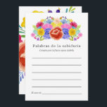 Floral Spain Fiesta Vrijgezellenfeest Advieskaart<br><div class="desc">Waterverf floral fiesta vrijgezellenfeest Advisory cards zijn ontworpen om snel en gemakkelijk in het Spaans te worden aangepast.</div>